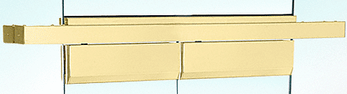 C.R. Laurence CRL Polished Brass Custom Length Double Door Floating Header | FH4PBCD