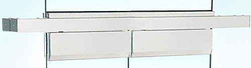 C.R. Laurence CRL 72&quot; Double Door Polished Stainless Floating Header | FH4PSD