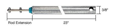 C.R. Laurence CRL 23&quot; Tubular Spiral Window Balance with Blue Bushing | FL2330