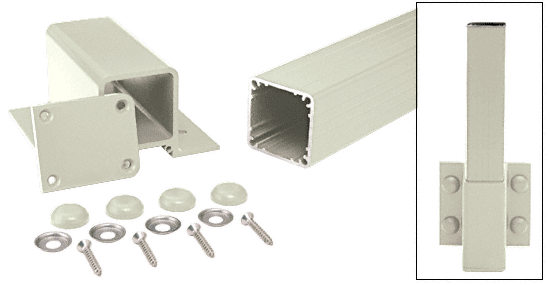 C.R. Laurence CRL 200, 300, 350 &amp; 400 Series Oyster White 42&quot; Fascia Mount Post Kit | FP42K0W