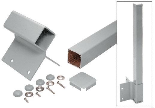 C.R. Laurence CRL 36&quot; Agate Gray  200, 300, 350 and 400 Series 90 Degree Fascia Mounted Post Kit | FP936KAGY
