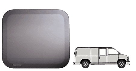 CRL-Automotive CRL Fixed &quot;All Glass Look&quot; 60% Window - Side Hinged Door 1997&#0043; Chevy/GMC Vans 22-1/2&quot; x 22-3/8&quot; | FW141