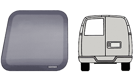 CRL-Automotive CRL Fixed &quot;All Glass Look&quot; Window for Left Rear Door - 1997&#0043; Chevy/GMC Vans 23-5/8&quot; x 20-9/16&quot; | FW151