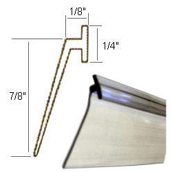 Angled Clear Vinyl Framed Shower Door Drip Sweep | ACVS250