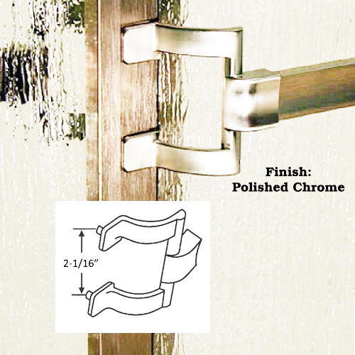 Chrome Framed Sliding Shower Towel Bar and Brackets | FSDTB9905CH