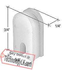 C.R. Laurence CRL 3/8&quot; Wide Nylon Sliding Window Top Guide for International Windows - Package | G3026