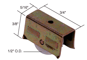 Slding Window Roller with 1/2&quot; Nylon Wheel | G3041 | G3041
