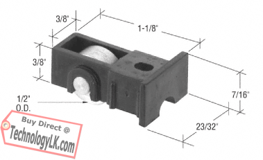 Sliding Window Roller with 1/2&quot; Steel Wheel for Sun-Air Windows | G3143 | G3143