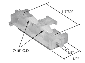 Sliding Window Roller with 7/16&quot; Nylon Wheel for Milgard Windows | G3146 | G3146