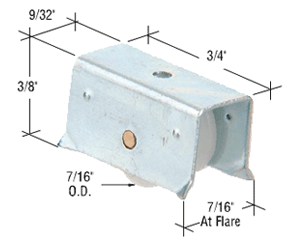 C.R. Laurence CRL Sliding Window Roller with 7/16&quot; Nylon Center Groove Wheel- 7/16&quot; Wide Housing - Package  | G3192