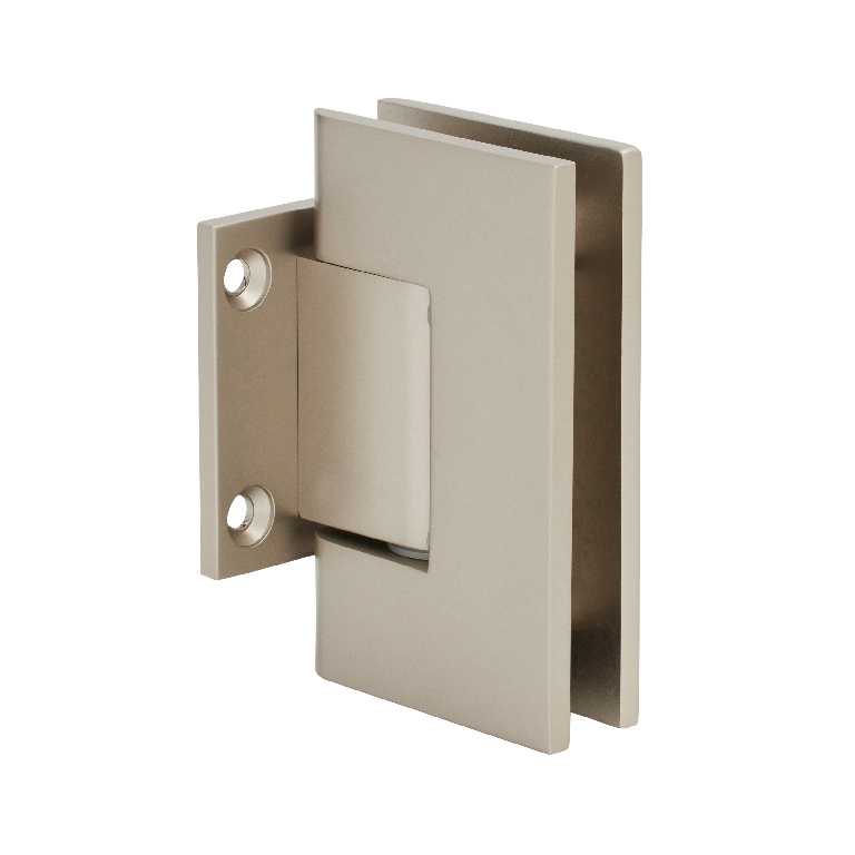 CRL Geneva Series Satin Nickel Wall Mount Short Back Plate Hinge (Standard Model) | GEN074SN