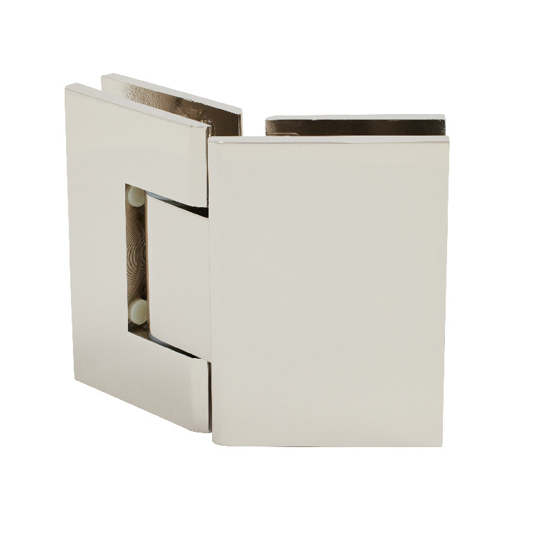 CRL Geneva 345 Series Polished Nickel Adjustable 135&amp;#176; Glass-to-Glass Hinge | GEN345PN