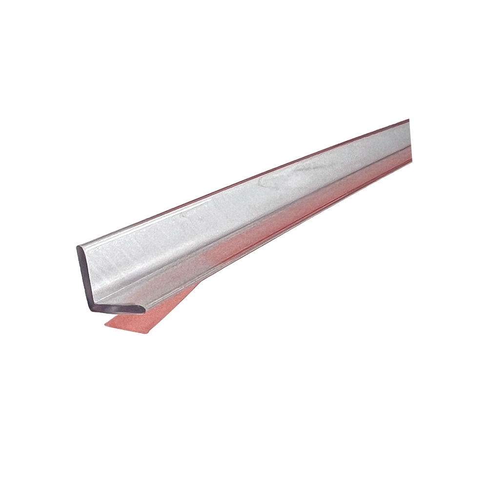 Gordon Glass&#174; Clear Vinyl Angled L-Seal with Pre-applied Tape for Frameless Shower Doors - 84&quot; long | GKSU84