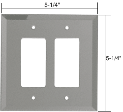 C.R. Laurence CRL 2X Decora Glass Mirror Plate - Gray  | GMP13G