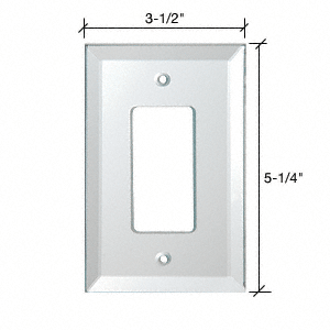 CRL Single Decora Back Painted Glass Cover Plate - White | GPP12W