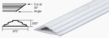 C.R. Laurence CRL White PVC Flat Grid - 96 in long - Pack of 10 | GR202W