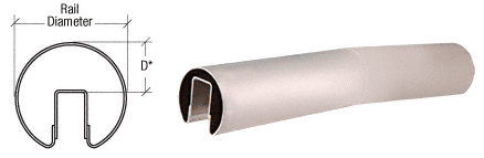 C.R. Laurence CRL Brushed Stainless 4 Degree Upper Incline Corner for 2-1/2&quot; Diameter | GR25U4BS