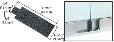 C.R. Laurence CRL High Density Foam Spacing and Sealing Pads for B7 Series Shoe - Package of 20 | GR7NSB
