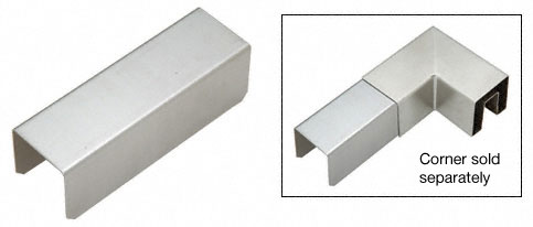 C.R. Laurence CRL 1-1/2&quot; Stainless Steel Square Connector Sleeve for Square Cap Railing, Square Cap Rail Corner, and Hand Railing | GRS15CSS