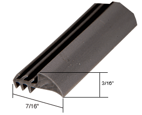 C.R. Laurence CRL Black Universal Glazing Spline - 1000 ft Roll | GS301BLM