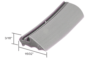 C.R. Laurence CRL Gray 15/32&quot; Wide Glazing Spline - 100 ft Roll | GS765C