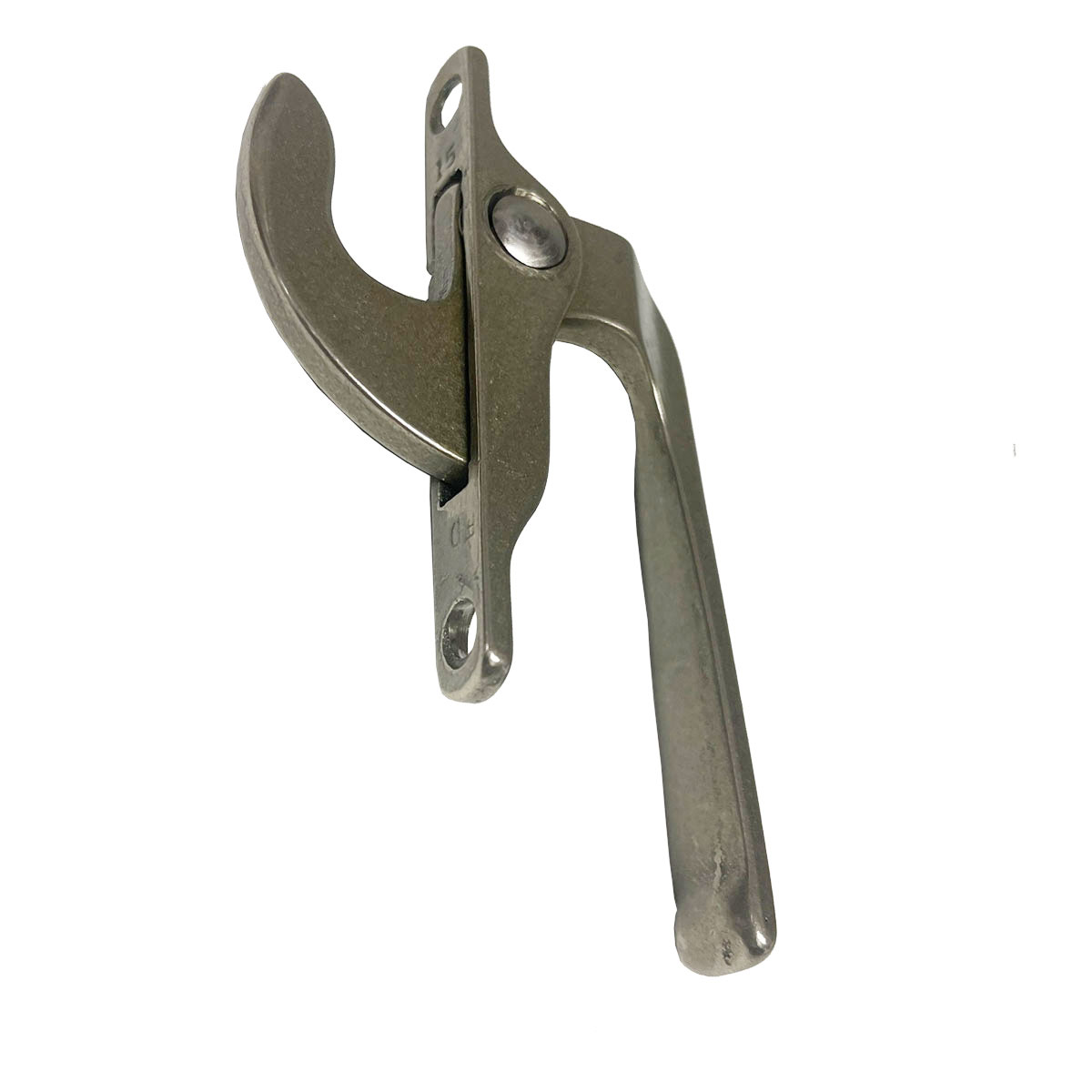 TechnologyLK STB Casement Window Locking Handle, Right Hand, White Bronze, 2-5/8&quot; Screw Holes | 3451