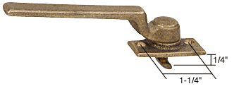 C.R. Laurence CRL Casement or Projecting Window Locking Handle 1-1/4&quot; Screw Hole for Lupton | H3661
