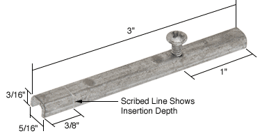 C.R. Laurence CRL 9/16&quot; Spiral Balance Pivot Bar - Package | H3758