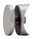 C.R. Laurence CRL Brushed Nickel Hydroslide 180 Degree Glass-to-Sliding Track Connector | HYDG180BN