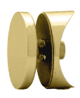 C.R. Laurence CRL Polished Brass Hydroslide 180 Degree Glass-to-Sliding Track Connector | HYDG180BR