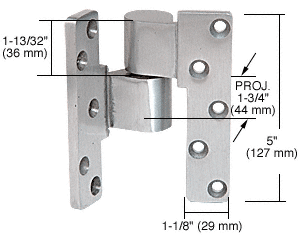 C.R. Laurence CRL Aluminum 3/4&quot; Offset Intermediate Left Hand Pivot  | 41J190L628