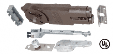 C.R. Laurence CRL Jackson Medium Duty 90 Degree Hold-Open Overhead Concealed Door Closer with &quot;P&quot; End-Load Hardware Package - REPLACED BY 21101AP04  | J90H0P