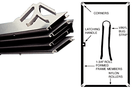 C.R. Laurence K.D. Screen Door Kit, 37&quot; X 81&quot;, Gray - DISCONTINUED | KD13436
