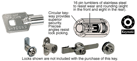 C.R. Laurence CRL No. 3 Combination Key for Keymatic Locks  | KMK3