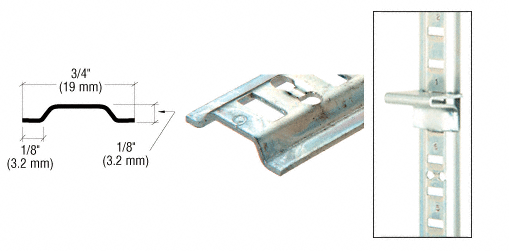 Shelf Hardware - Shelf Standard, Heavy Duty, in Aluminum  | KV23348