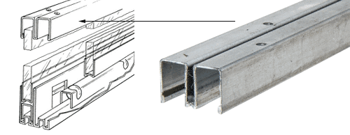 CRL Roll-Ezy Upper Channel Track Assembly - 5 ft Long | KV9935FT