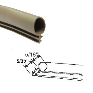 Tan Kerf-Mounted Bulb Seal | Bulb Type Weatherstripping | 90010041