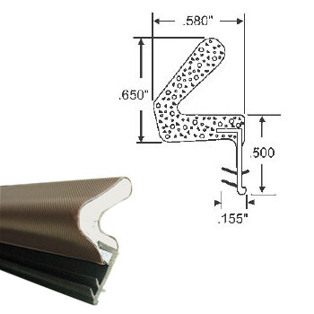 Weatherstrip, Kerf-Mounted, Foam Style, 82&quot;, Bronze | Window / Door Weathership | 63181BZ82