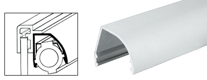 C.R. Laurence CRL Satin Anodized Reflector Assemblies for Aluminum Showcases (custom length) | L250A