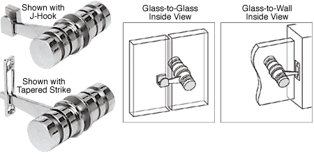 CRL Polished Chrome 180 Degree Knob Latch | LAT001CH