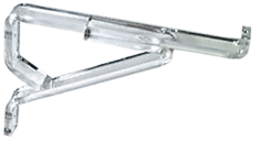 C.R. Laurence CRL 6&quot; Deluxe Clear Lucite Shelf Brackets | LB136