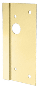 C.R. Laurence CRL Satin Brass Left Hand 4&quot; x 10&quot; Center Lock Latch Guard  | LG410LSB