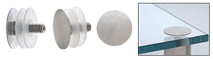 CRL Brushed Stainless Low Profile Standoff Cap Assembly for 2&quot; Standoff Base | LPC2BS