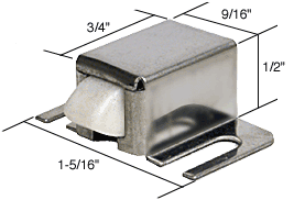 TechnologyLK Shower Door Catch with Nylon Tip and Stainless Steel Housing | M6014