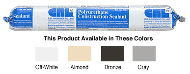 C.R. Laurence CRL M64 Almond Polyurethane Construction Sealant in Sausages - Case of 15 | M64SALM