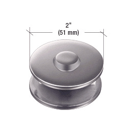 CRL Brushed Stainless Steel 2&quot; Diameter Mall Front Glass Clamp | MFC15