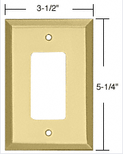 C.R. Laurence CRL Brass Single Decora Metal Mirror Plate | MMP12BR