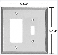 C.R. Laurence CRL Chrome Decora/Toggle Metal Mirror Plate | MMP14CH