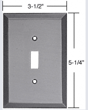 C.R. Laurence CRL Brushed Nickel Single Toggle Metal Mirror Plate | MMP3BN