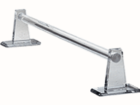 Mirart 12&quot; Long 3/4&quot; Dia. Acrylic Mirror Towel Bar with Self-Stick Back Plate | MTBC12